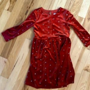 Gap Red velvet dress with stars perfect for the holidays.